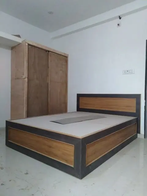 Two-tone box bed – Bed by Varnika Furnitures and Aluminium Works, Lucknow