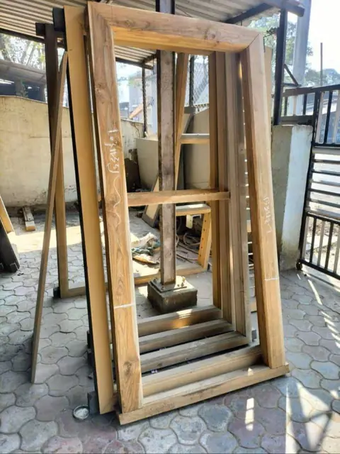 Solid wood chokhat with ventilator frame – Chokhat by Varnika Furnitures and Aluminium Works, Lucknow
