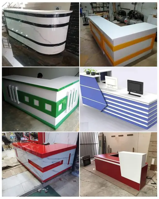 Reception counter designs – Office Furniture by Varnika Furnitures and Aluminium Works, Lucknow