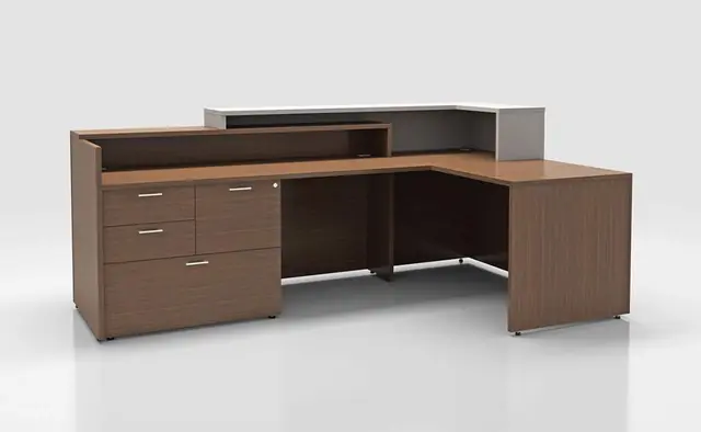 L-shaped executive desk – Office Furniture by Varnika Furnitures and Aluminium Works, Lucknow