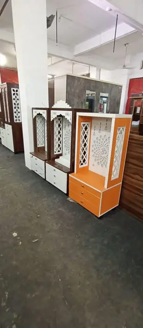 Compact mandir and partition units – Pooja Mandir by Varnika Furnitures and Aluminium Works, Lucknow